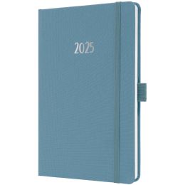 sigel Buchkalender Jolie Feel 2025, Textil, A5, blau