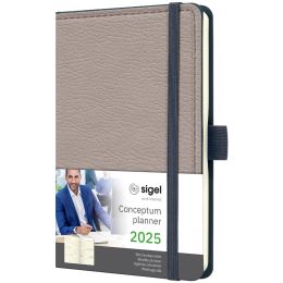 sigel Taschenkalender Conceptum Design Casual 2025, A6,taupe