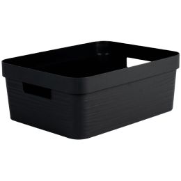 EDA Aufbewahrungsbox STONE, 18 Liter, PP, schwarz