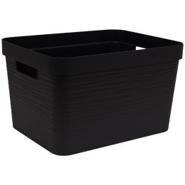 EDA Aufbewahrungsbox STONE, 18 Liter, PP, schwarz