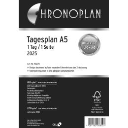 CHRONOPLAN Tagesplan 2025, 1 Tag/1 Seite, DIN A5