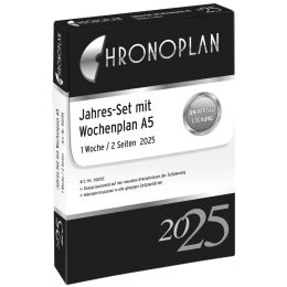 CHRONOPLAN Jahresset Wochenplan 2025, DIN A5