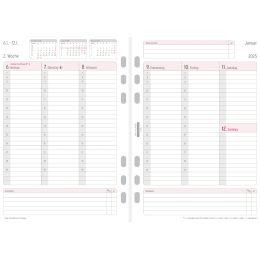 CHRONOPLAN Wochenplan 2025, 1 Woche/2 Seiten, A5, Zeile