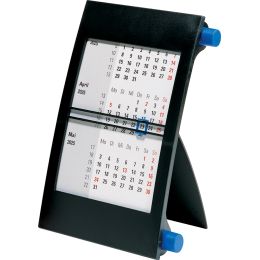 rido id Tischkalender 3-Monatskalender 2025/2026, rot