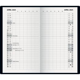 Glocken Taschenkalender Monatssichtkalender, 2025, schwarz