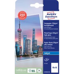 AVERY Zweckform Inkjet Fotopapier PREMIUM, 10 x 15 cm, wei