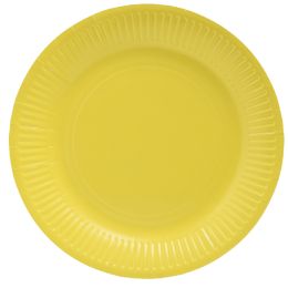 PROnappe Papp-Teller, rund, 230 mm, gelb