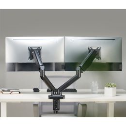 LogiLink Doppel-Monitorarm, Aluminium, Armlnge: 450 mm