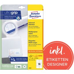 AVERY Zweckform Universal-Etiketten, 48,5 x 16,9 mm, wei