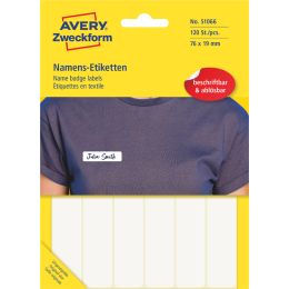 AVERY Zweckform Namens-Etiketten, 80 x 54 mm, ablsbar, wei