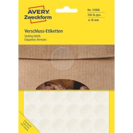 AVERY Zweckform Verschluss-Etiketten, 38 mm, transparent