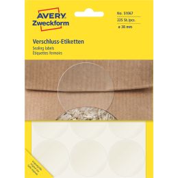 AVERY Zweckform Verschluss-Etiketten, 18 mm, transparent