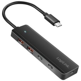 LogiLink USB Ultra-Slim-Hub, 4-Port, 2x USB-A, 2x USB-C