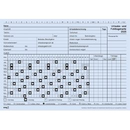 RNK Verlag Urlaubs- und Fehltagekarte 2025, DIN A5 quer