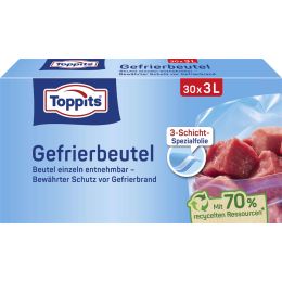 TOPPITS Gefrierbeutel, 80 x 2 Liter, 220 x 240 mm