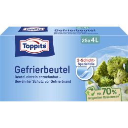 TOPPITS Gefrierbeutel, 80 x 2 Liter, 220 x 240 mm