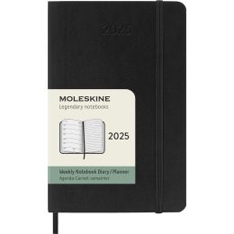 MOLESKINE Taschenkalender 2025, Wochen, P/A6, schwarz