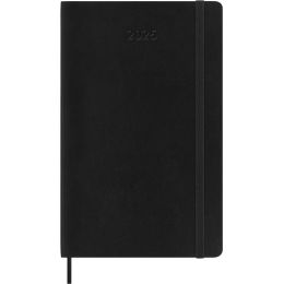 MOLESKINE Buchkalender 2025, Wochen, L/A5, Softcover,schwarz