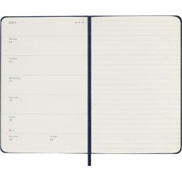 MOLESKINE Taschenkalender 2025, Wochen, P/A6, Hardcover,blau