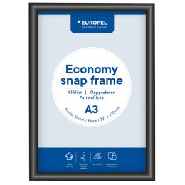 EUROPEL Plakatrahmen ECONOMY, DIN A3, 25 mm, schwarz