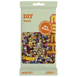 Hama Bgelperlen Bio midi, Mix 10 Farben, 1.000er Beutel