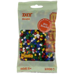 Hama Bgelperlen Bio midi, Mix 6 Farben, 1.000er Beutel