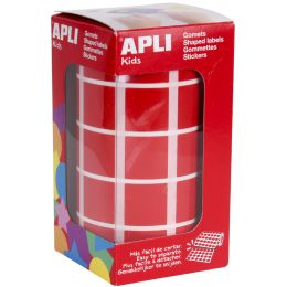 APLI Kids Sticker Creative Quadrat, auf Rolle, gelb