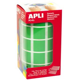 APLI Kids Sticker Creative Quadrat, auf Rolle, gelb