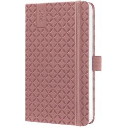 sigel Taschenkalender Jolie Flair 2025, Kunstleder, A6, rosa