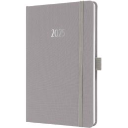 sigel Buchkalender Jolie Feel 2025, Textil, A5, grau