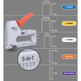 TACWISE Tacker/Nageltacker Z5-140 (5-in-1), silber/orange