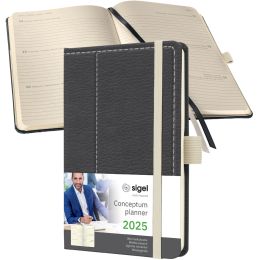 sigel Taschenkalender Conceptum Design Casual 2025,grau/wei