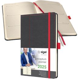 sigel Buchkalender Conceptum 2025 Design Casual, A5, taupe