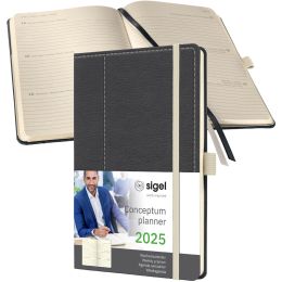 sigel Buchkalender Conceptum 2025 Design Casual, A5, taupe