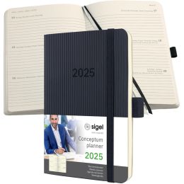 sigel Taschenkalender Conceptum 2025, ca. DIN A6, taupe