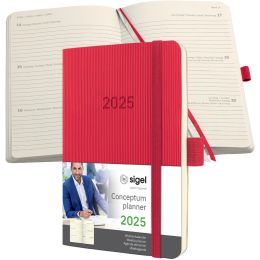 sigel Taschenkalender Conceptum 2025, ca. DIN A6, taupe