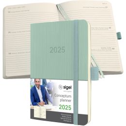 sigel Taschenkalender Conceptum 2025, ca. DIN A6, taupe