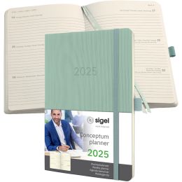 sigel Buchkalender Conceptum 2025, ca. DIN A5, taupe