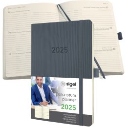 sigel Buchkalender Conceptum 2025, ca. DIN A5, mint