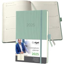 sigel Buchkalender Conceptum 2025, ca. DIN A5, schwarz/rot