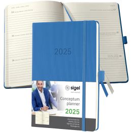 sigel Buchkalender Conceptum 2025, ca. DIN A5, rot