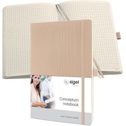 sigel Notizbuch Conceptum, DIN A4, kariert, beige