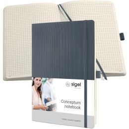 sigel Notizbuch Conceptum, DIN A4, kariert, beige