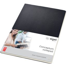 sigel Notizheft Conceptum, DIN A4, liniert, schwarz