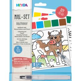 HEYDA Wasserfarben-Malset Zootiere, 10 Motive