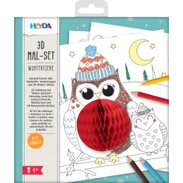 HEYDA 3D Mal-Set Wintertiere, 15-teilig