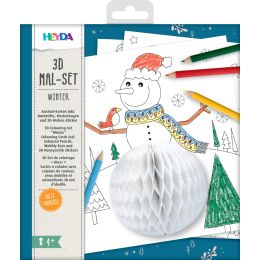 HEYDA 3D Mal-Set Wintertiere, 15-teilig